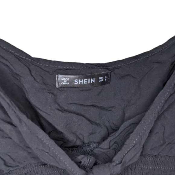 Shein Black Milkmaid Off-Shoulder Crop Top, Size S 🖤 - Picture 8 of 10